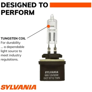 SYLVANIA 885 Basic Halogen Fog Light Bulb (Pack of 1) – 885BP - view 2