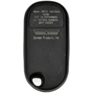 Dorman HELP! Black Keyless Entry Remote – 99372 - view 2