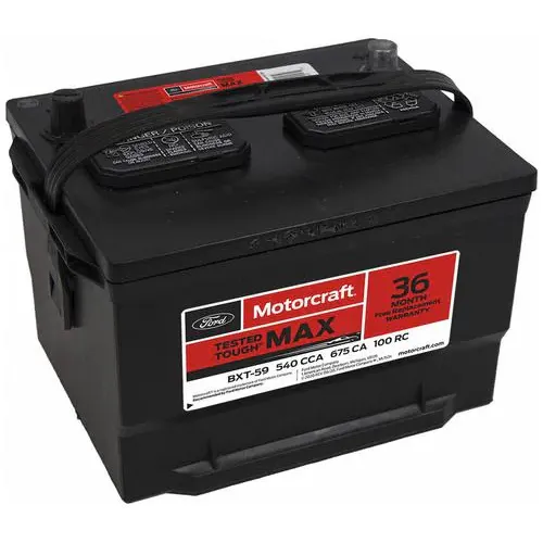 Motorcraft Tested Tough MAX Standard Flooded Top Post Battery Group Size 59 59 540 CCA 100 Minute RC – BXT59