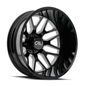 Cali Off-Road Invader Dually 9115D Gloss Black Milled Wheels