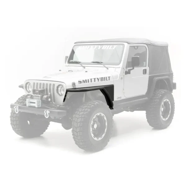 Smittybilt XRC Armor Front Tube Fenders w/ 3″ Flare for 97-06 Wrangler TJ/LJ – Black (SMB76873)