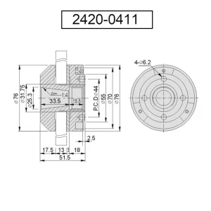 HHIP FC110 WASINO GRINDING WHEEL ADAPTER (2420-0411) - view 2