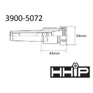HHIP MT2 ER-20 COLLET CHUCK-DRAWBAR END (3900-5072) - view 3