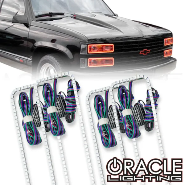 Oracle Lighting 1987-1999 Chevrolet CK LED Dual Headlight Halo Kit (2274-330, 2274-333, 2274-334, 2274-335, 2274-504)