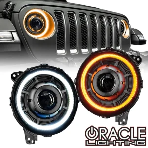 Oracle Lighting Oculus™ Switchback Bi-LED Projector Headlights for Jeep Wrangler JL/ Gladiator JT (5839-023)