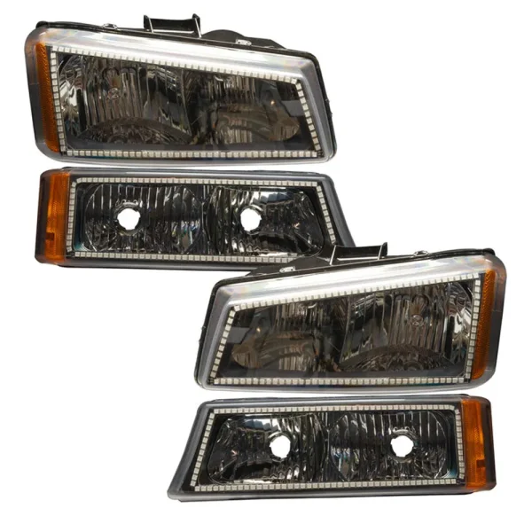Oracle Lighting 2003-2006 Chevrolet Silverado Pre-Assembled LED Halo Headlights w/ Parking Lights (8205-330, 8205-333...