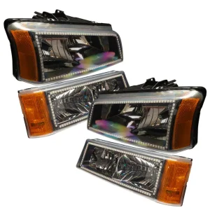 Oracle Lighting 2003-2006 Chevrolet Silverado Pre-Assembled LED Halo Headlights w/ Parking Lights (8 - view 3