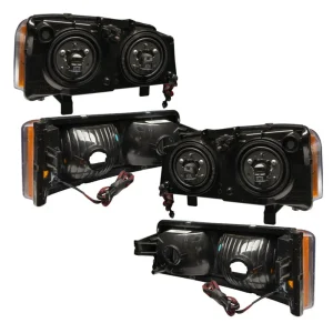 Oracle Lighting 2003-2006 Chevrolet Silverado Pre-Assembled LED Halo Headlights w/ Parking Lights (8 - view 4