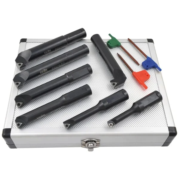 HHIP 7 PIECE 18MM ROUND SHANK INDEXABLE BORING BAR SET (1001-0718)