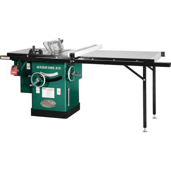 Grizzly Industrial 10″ 5 HP 240V Cabinet Table Saw with 7′ Rails (G1023RLX5)
