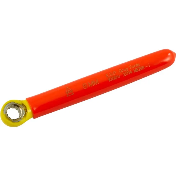 Gray Tools Box End Wrench 8mm, 1000V Insulated (MEB8-I)