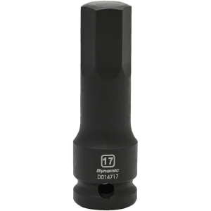 Dynamic Tools 1/2″ Drive Metric Hex Head, 17mm, Bit Impact Socket (D014717)