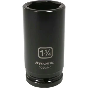 Dynamic Tools 3/4″ Drive 6 Point SAE, 1-1/4″ Deep Length, Impact Socket (D020540)