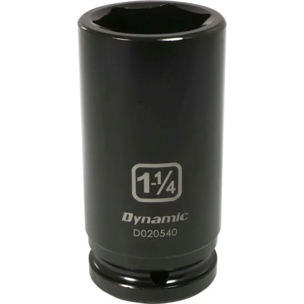 Dynamic Tools 3/4″ Drive 6 Point SAE, 1-1/4″ Deep Length, Impact Socket (D020540)