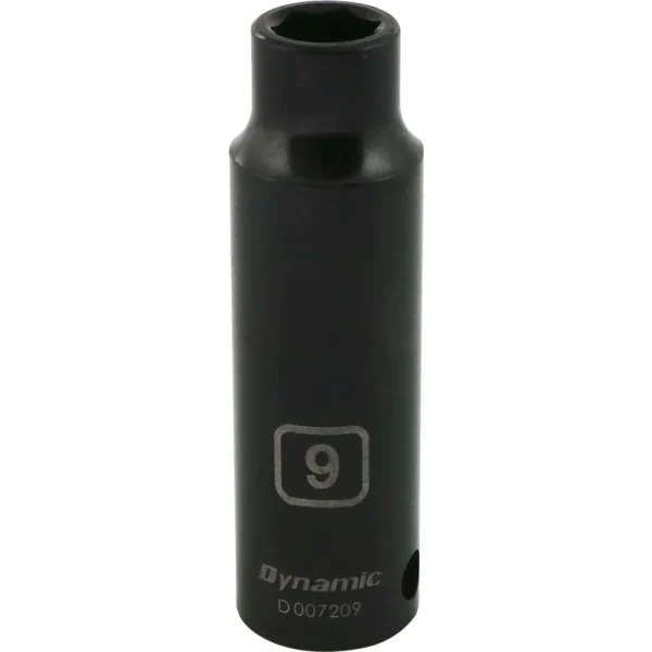 Dynamic Tools 3/8″ Drive 6 Point Metric, 9mm Deep Length, Impact Socket (D007209)