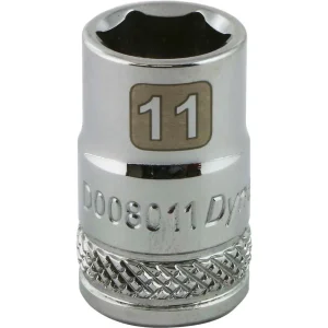 Dynamic Tools 3/8″ Drive 6 Point Metric, 11mm Standard Length, Chrome Finish Socket (D008011)