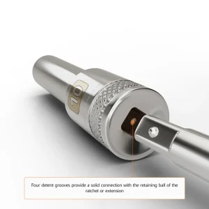 Dynamic Tools 1/2″ Drive 6 Point Metric, 15mm Deep Length, Chrome Finish Socket (D016215) - view 4