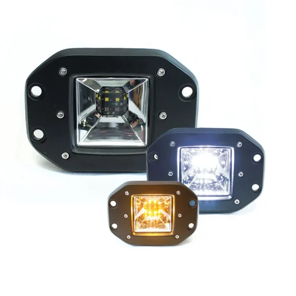 Race Sport Lighting 2-Function LED Flush Mount White Amber (1006477)