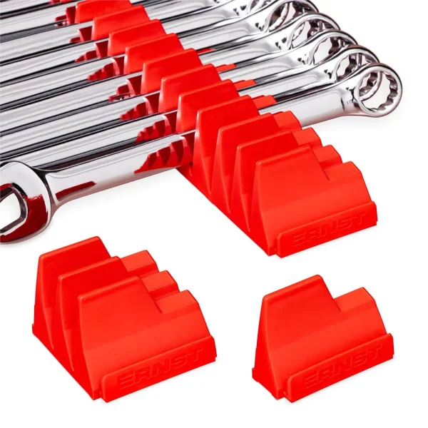 Ernst Wrench Pro – Modular Toolbox Wrench Organizer For 20 Wrenches – Red (5402)
