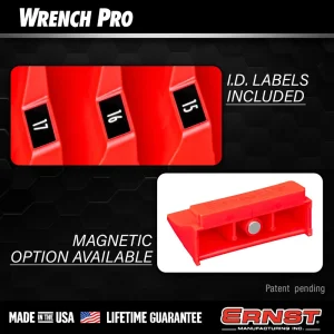 Ernst Wrench Pro – Modular Toolbox Wrench Organizer For 20 Wrenches – Red (5402) - view 2