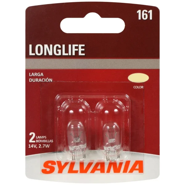 SYLVANIA 161 Long Life Incandescent Mini Bulb (Pack of 2) – 161LLBP