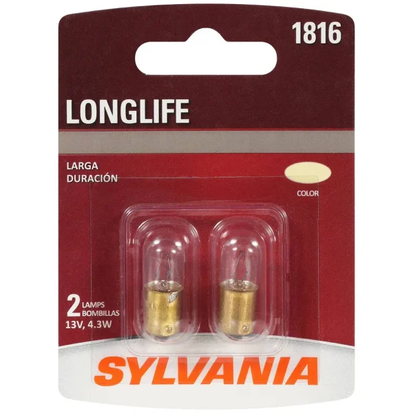 SYLVANIA 1816 Long Life Incandescent Mini Bulb (Pack of 2) – 1816LLBP