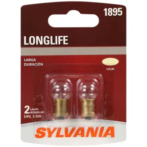 SYLVANIA 1895 Long Life Incandescent Mini Bulb (Pack of 2) – 1895LLBP