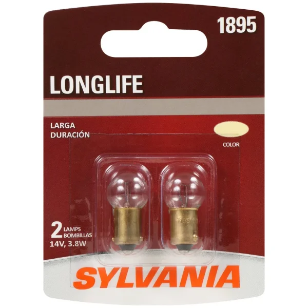 SYLVANIA 1895 Long Life Incandescent Mini Bulb (Pack of 2) – 1895LLBP