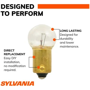 SYLVANIA 1895 Long Life Incandescent Mini Bulb (Pack of 2) – 1895LLBP - view 2