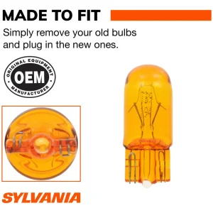SYLVANIA 194NA Amber Long Life Incandescent Mini Bulb (Pack of 2) – 194NALLBP - view 3