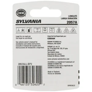 SYLVANIA 2057A Amber Long Life Incandescent Mini Bulb (Pack of 2) – 2057ALLBP - view 4
