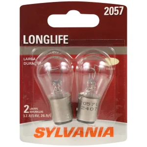 SYLVANIA 2057 Long Life Incandescent Mini Bulb (Pack of 2) – 2057LLBP