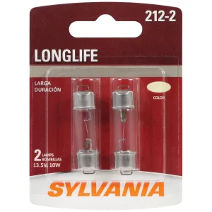 SYLVANIA 212-2 Long Life Incandescent Mini Bulb (Pack of 2) – 212-2LLBP