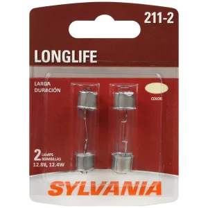 SYLVANIA 211-2 Long Life Incandescent Mini Bulb (Pack of 2) – 211-2LLBP