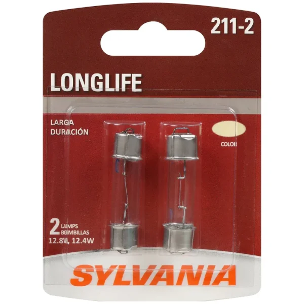 SYLVANIA 211-2 Long Life Incandescent Mini Bulb (Pack of 2) – 211-2LLBP