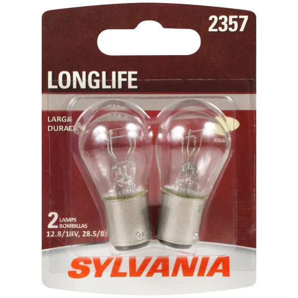SYLVANIA 2357 Long Life Incandescent Mini Bulb (Pack of 2) – 2357LLBP