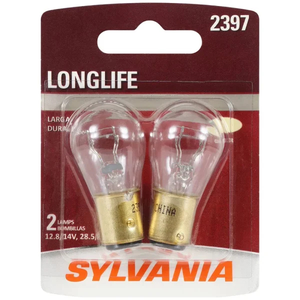 SYLVANIA 2397 Long Life Incandescent Mini Bulb (Pack of 2) – 2397LLBP