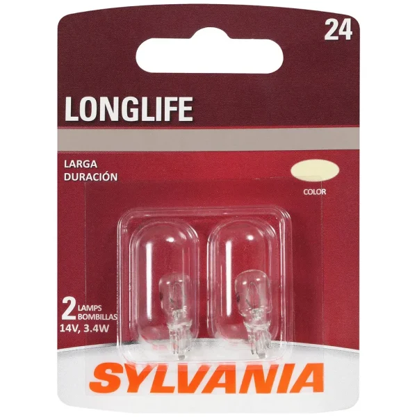 SYLVANIA 24 Long Life Incandescent Mini Bulb (Pack of 2) – 24LLBP