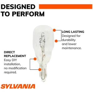 SYLVANIA 24 Long Life Incandescent Mini Bulb (Pack of 2) – 24LLBP - view 2