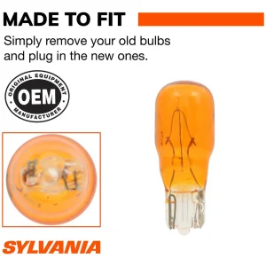 SYLVANIA 24NA Amber Long Life Incandescent Mini Bulb (Pack of 2) – 24NALLBP - view 3