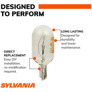 SYLVANIA 2825 Long Life Incandescent Mini Bulb (Pack of 2) – 2825LLBP - view 2