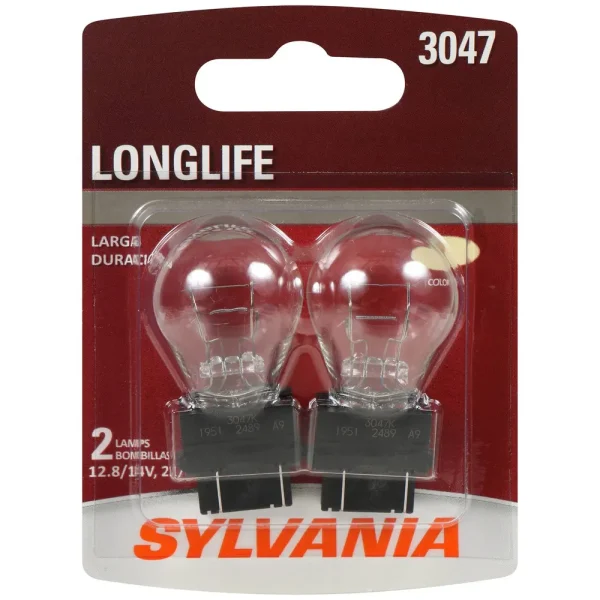SYLVANIA 3047 Long Life Incandescent Mini Bulb (Pack of 2) – 3047LLBP