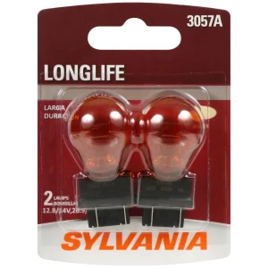 SYLVANIA 3057A Amber Long Life Incandescent Mini Bulb (Pack of 2) – 3057ALLBP