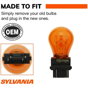 SYLVANIA 3057A Amber Long Life Incandescent Mini Bulb (Pack of 2) – 3057ALLBP - view 2