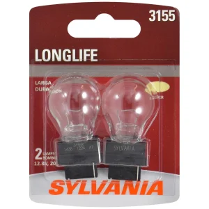 SYLVANIA 3155 Long Life Incandescent Mini Bulb (Pack of 2) – 3155LLBP