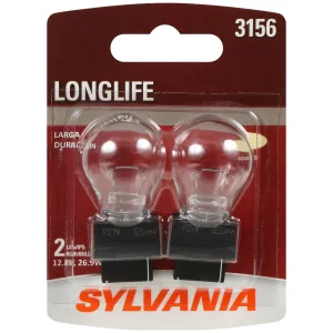 SYLVANIA 3156 Long Life Incandescent Mini Bulb (Pack of 2) – 3156LLBP