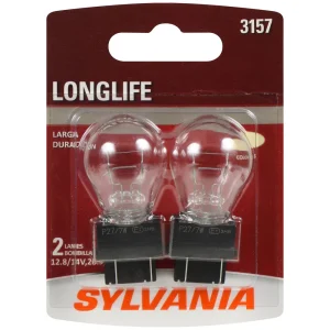 SYLVANIA 3157 Long Life Incandescent Mini Bulb (Pack of 2) – 3157LLBP