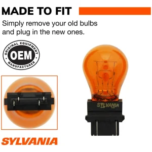 SYLVANIA 3357A/3457A Amber Long Life Incandescent Mini Bulb (Pack of 2) – 3357/3457ALLBP - view 2