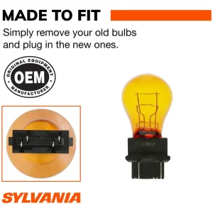 SYLVANIA 3157NA Amber Long Life Incandescent Mini Bulb (Pack of 2) – 3157NALLBP - view 2