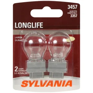 SYLVANIA 3357/3457 Long Life Incandescent Mini Bulb (Pack of 2) – 3357/3457LLBP